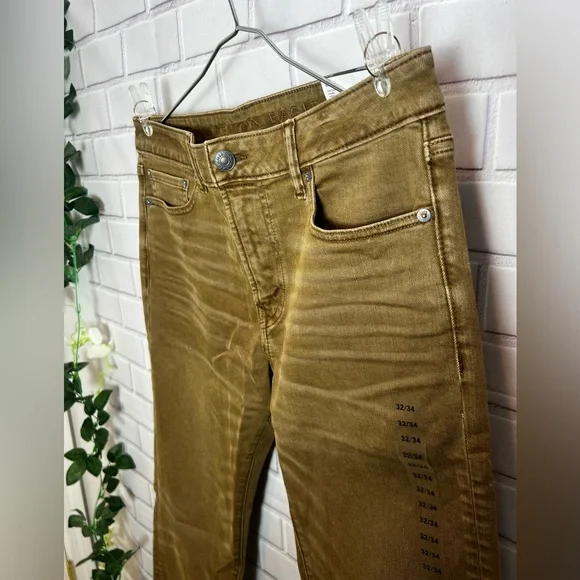 AMERICAN EAGLE slim straight Men’s brown jeans/size 32x34 - Picture 3 of 7